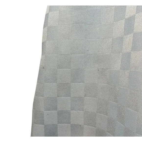 Vintage Givenchy Intimates Paris Tiffany Blue Ruffle Lace Check Robe Small USA - Picture 6 of 12